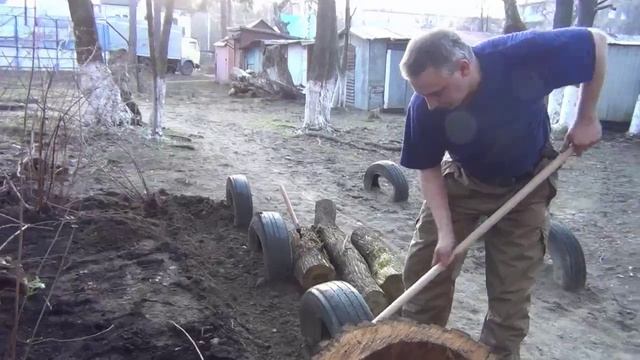 Бревнышки для края Рутария и ремонт лопаты. смотреть онлайн