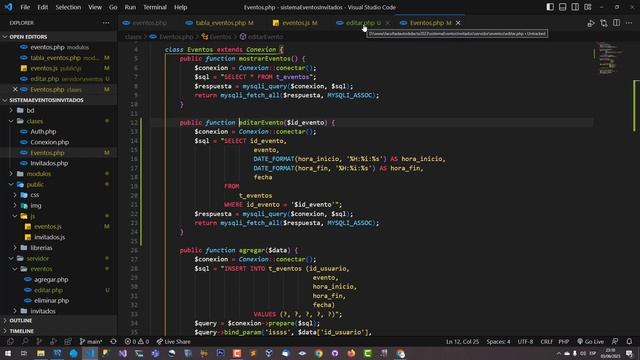 Sistema de eventos e invitados con PHP, MySQL, AJAX y Bootstrap 5 | Cap 12 - Editar evento смотреть онлайн
