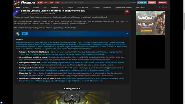 Blizzard-Leak: Burning Crusade-Server gehen 2021 online! [World of Warcraft: Shadowlands] смотреть онлайн