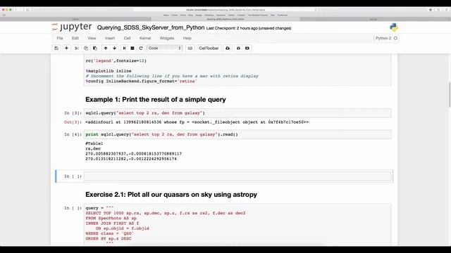 Introduction to SQL (Part 4.1) — Querying SkyServer from Python смотреть онлайн