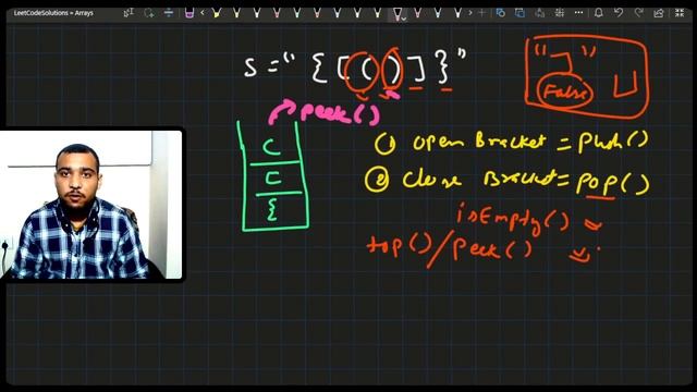 Valid Parentheses Leetcode Solution | Check Balanced Brackets or Parentheses смотреть онлайн