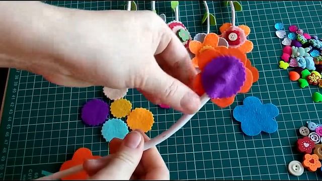 Букет из фетровых цветочков//DIY смотреть онлайн