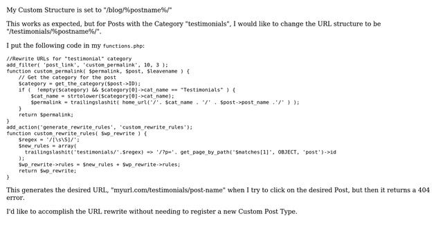Wordpress: Create Custom URL structure for specific Post category смотреть онлайн
