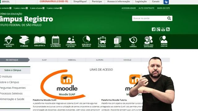 Tutorial 02 - Como acessar o Moodle pelo site (IFSP-RGT) смотреть онлайн