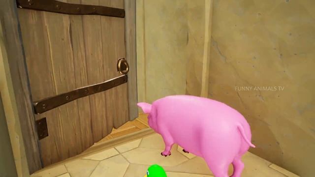 Funny Animals Play Magical Snake and Ladder Game at Jungle | Cow, Pig, Farm Animals Games Cartoons смотреть онлайн