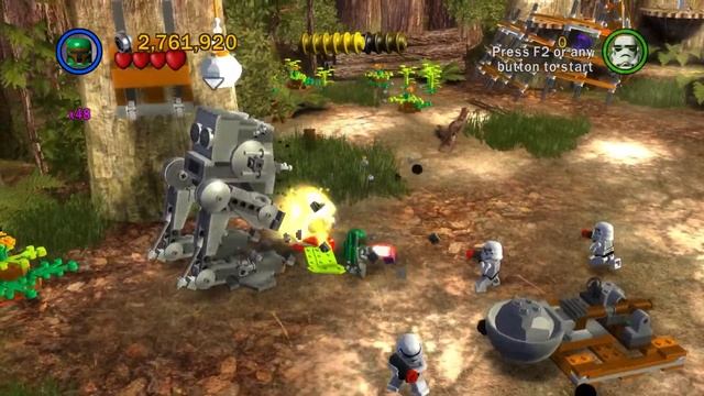LEGO Star Wars: The Complete Saga. #34. The Battle of Endor (Свободная игра, 100%) смотреть онлайн
