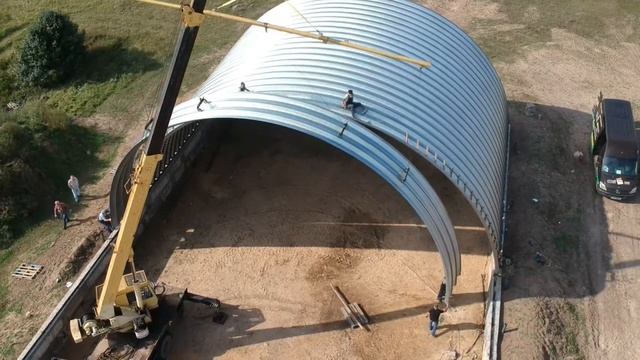 Бескаркасное арочное здание. Ангар. Овощехранилище. смотреть онлайн