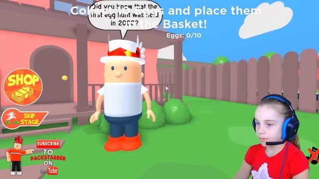 ПОБЕГ от ГИГАНТСКОГО КРОЛИКА в Роблокс приключение мульт героя на Пасху Roblox смотреть онлайн
