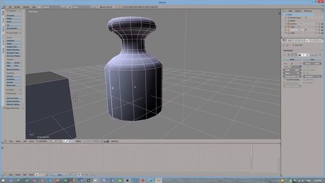 how to lathe objects in Blender 2.79b - tutorial EN 2018 смотреть онлайн