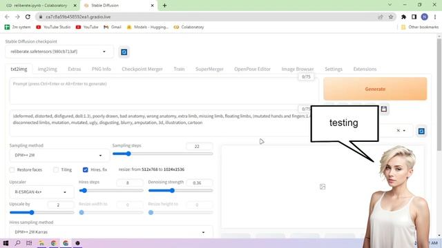 Reliberate - Stable Diffusion 1-CLICK Google Colab Setup смотреть онлайн