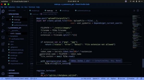 E-commerce API with FastAPI | Profile Pictures and Product Pictures | File Upload FastAPI