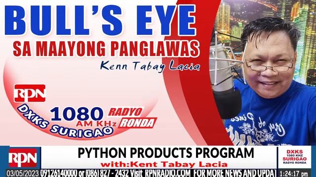 PYTHON PRODUCTS PROGRAM WITH KENN TABAY LACIA @ RPN DXKS Surigao | MAY 3, 2023 смотреть онлайн