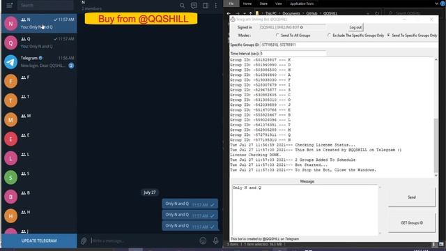 Telegram Shilling Bot 24/7 2023 | Auto Send Messages to Group | Official QQSHILL Demo смотреть онлайн