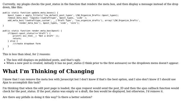 Wordpress: Best Way to Remove WordPress Meta Box based on Post Status смотреть онлайн