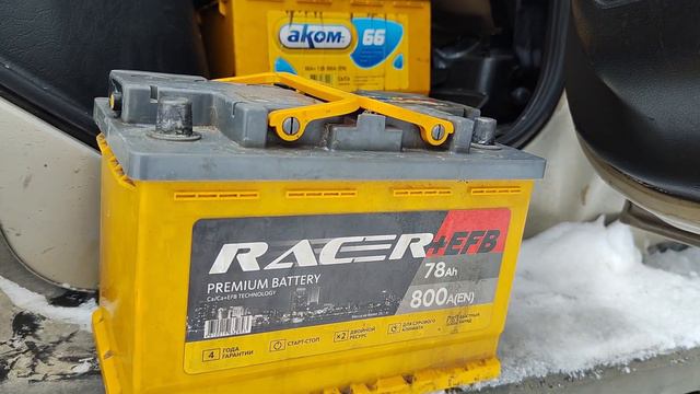Опыт эксплуатации аккумулятора Racer +EFB 78Ah смотреть онлайн