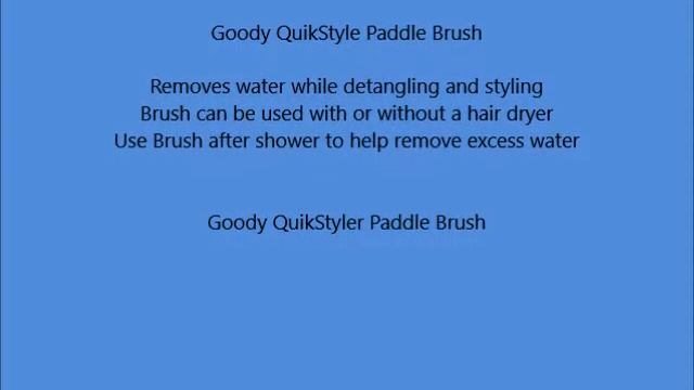 Goody QuikStyle Paddle Brush смотреть онлайн