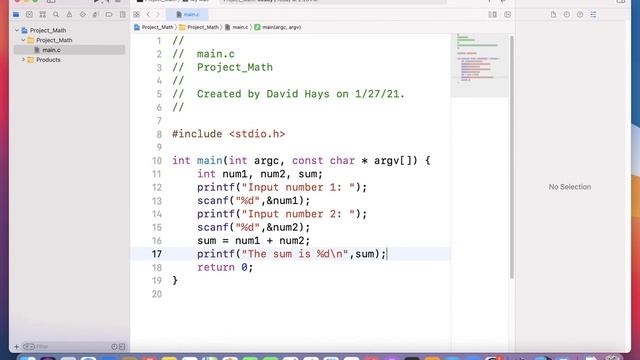 C Programming - MacBook XCode Instructions