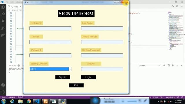 (Part-6) - Login sigup system project in python смотреть онлайн