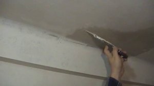 шпатлевка потолка с балками 2 слоя
