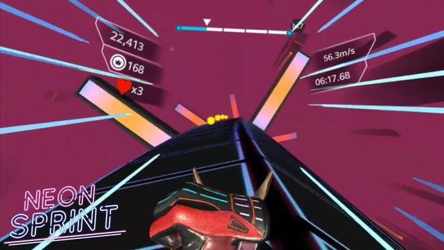 Neon Sprint Gameplay On The Oculus Quest смотреть онлайн