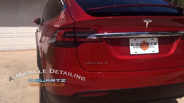 2018 Tesla Model X Red - A Miracle Detailing - CQuartz Professional смотреть онлайн
