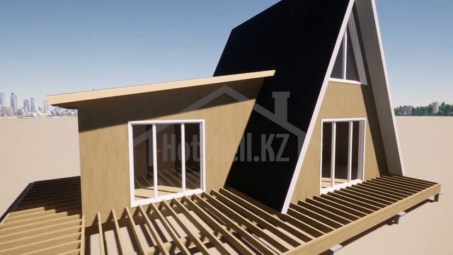 Красивый дом из СИП панелей Алматы HotWell.kz смотреть онлайн