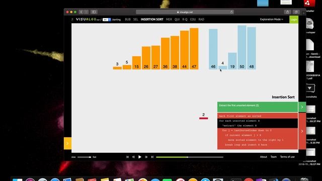 InsertionSort In Python смотреть онлайн
