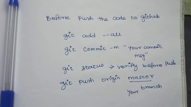 Basic git commands to push code to remote repository смотреть онлайн