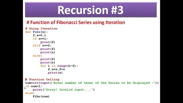 HOW TO CODE FIBONACCI SEQUENCE IN PYTHON USING RECURSION | PYTHON FIBONACCI SEQUENCE | CLASS 12 IP смотреть онлайн