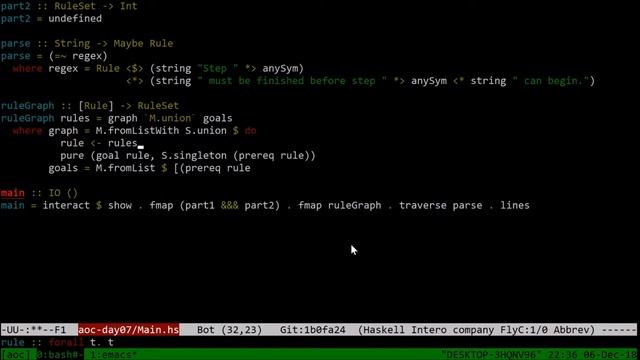 [Advent of Code] 2018: day 7 (Haskell) смотреть онлайн