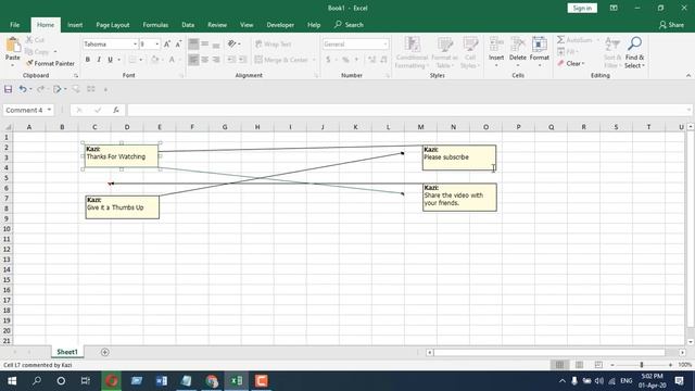 How To Reset All Comments' Positions In Excel