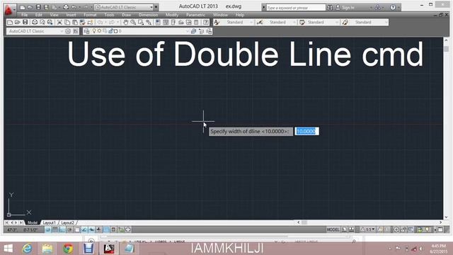 use of Double Line command in AutoCad смотреть онлайн