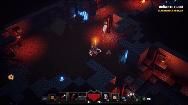 Minecraft Dungeons - Шахты Красного Камня, БОСС ГОЛЕМ ! смотреть онлайн
