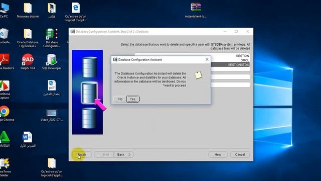 Supprimer une base de données oracle || الاوراكل حدف قاعدة المعطيات смотреть онлайн