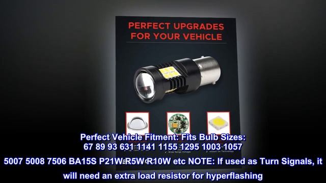 BENEBOLT 1156 LED bulbs 600% White 1141 BA15S 7506 P21W - Ultra Bright Reverse, Lawn Mower смотреть онлайн