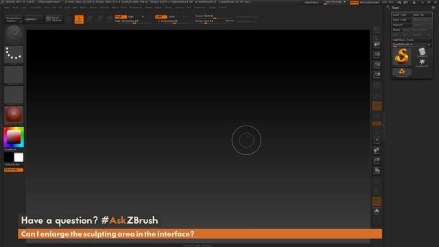 #AskZBrush: “Can I enlarge the sculpting area in the interface?” смотреть онлайн