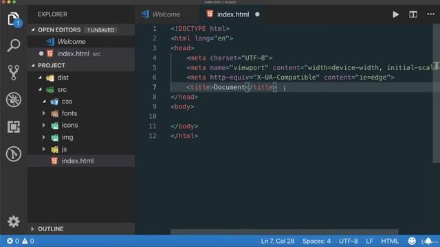 06. Создаем свой первый проект. Основы HTML смотреть онлайн