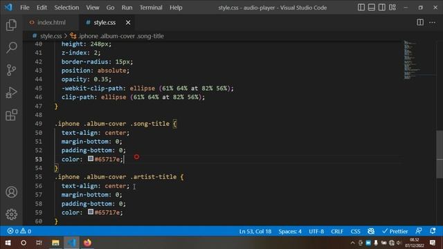 Simple Audio Player Iphone UI HTML dan CSS смотреть онлайн