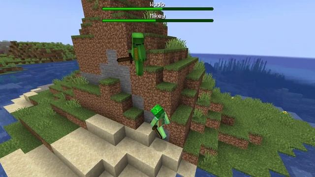 Mongo And Wudo Vs JJ And Mikey Maizen (Minecraft Battle)