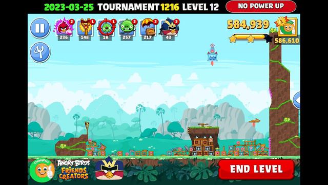 Angry Birds Friends Tournament 1216 Level 12 No Power UP смотреть онлайн