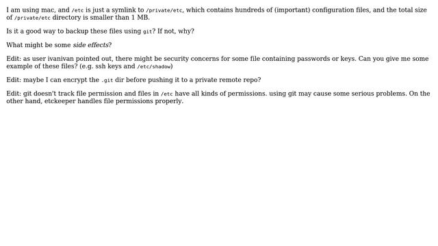 Unix & Linux: backup - can I use git to backup /etc? (2 Solutions!!) смотреть онлайн