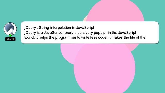 jQuery : String interpolation in JavaScript смотреть онлайн