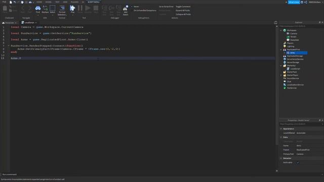 How to make fps arms with Walk Animation [Roblox Studio] смотреть онлайн