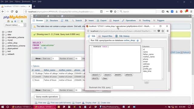 How To Truncate Table Data By Sql | Empty Table Data | Clear Table Data | MySql Tutorial | Part 34 смотреть онлайн