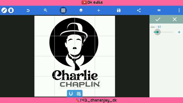 How to make a logo on mobile | Logo save in PNG format | Charlie chaplin | Dk edits | смотреть онлайн