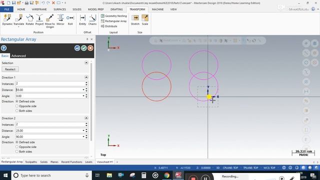 Mastercam TRANSFORM Tab || Mirror, Roll, Rectangular array, Distribute, Stretch, Scale, Offset смотреть онлайн