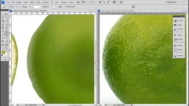 Drawing a Lime | Photoshop смотреть онлайн