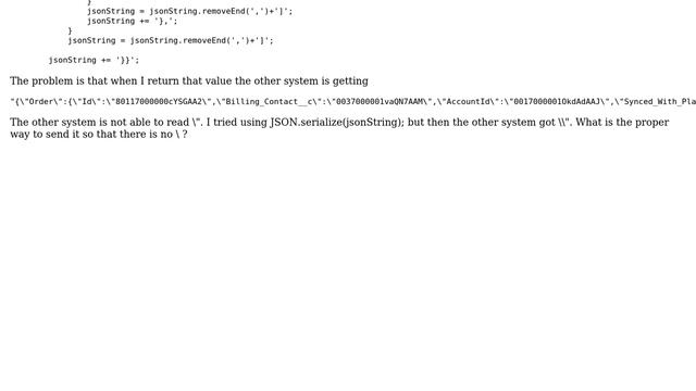 Salesforce: RestResource JSON response is adding " смотреть онлайн