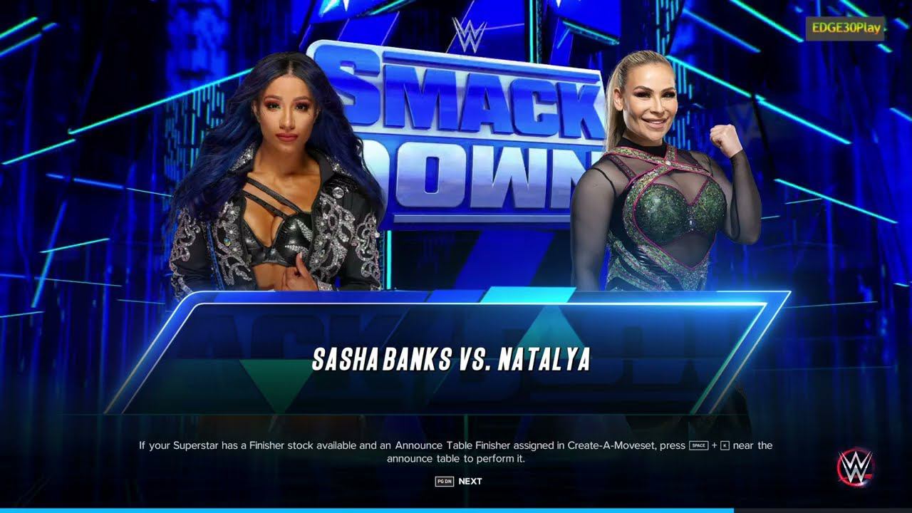 WWE2K23 Sasha Banks vs Natalya смотреть онлайн