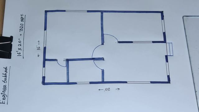 16 x 20 sqft small house plan II 320 sqft ghar ka naksha II 16 x 20 house design смотреть онлайн